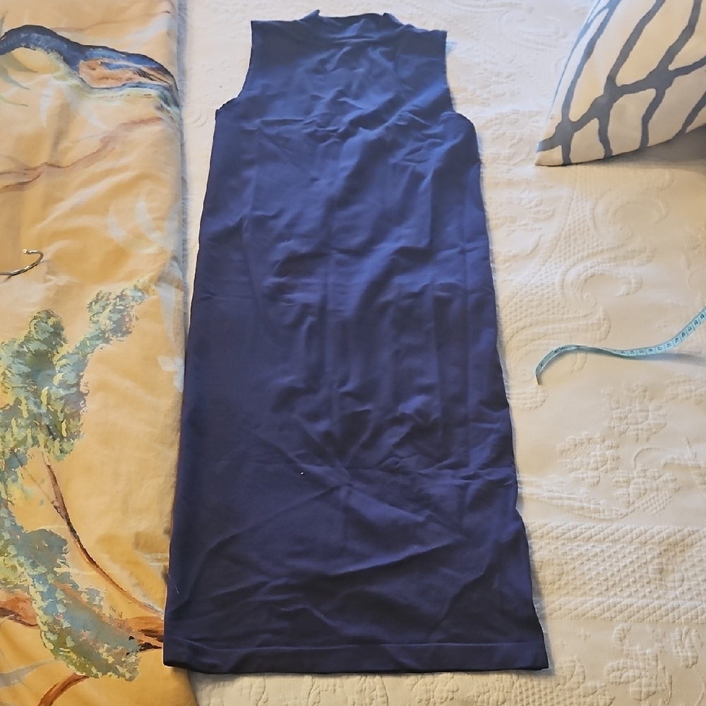 Sleeveless Navy Blue Dress